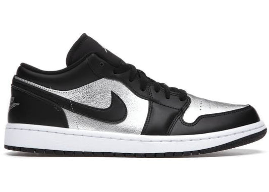 Jordan 1 Low Black Metallic Silver - Volt Kickz