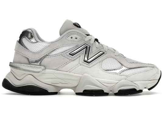 New Balance 9060 White Black Metallic Silver - Volt Kickz