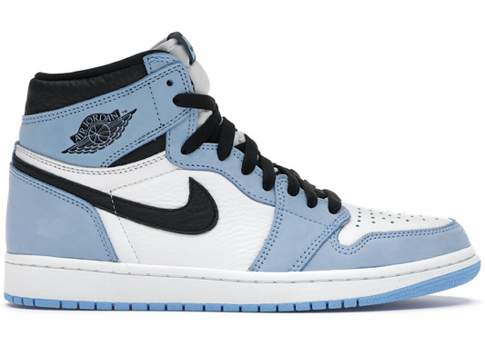 Jordan 1 Retro High White University Blue Black - Volt Kickz