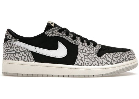 Jordan 1 Retro Low Black Cement - Volt Kickz