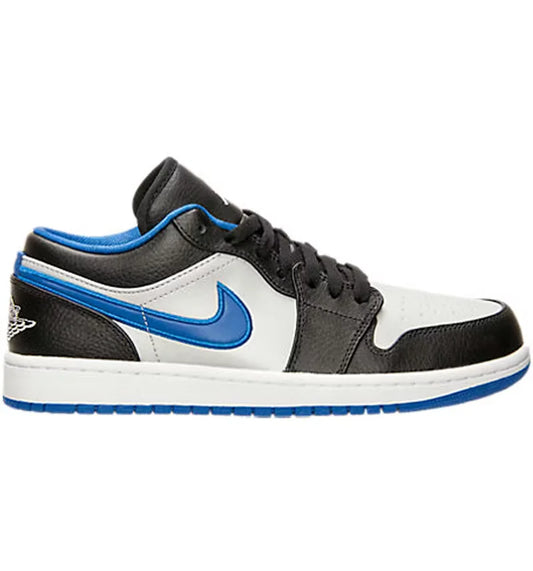 Air Jordan 1 Low Black White Game Royal Platinum - Volt Kickz