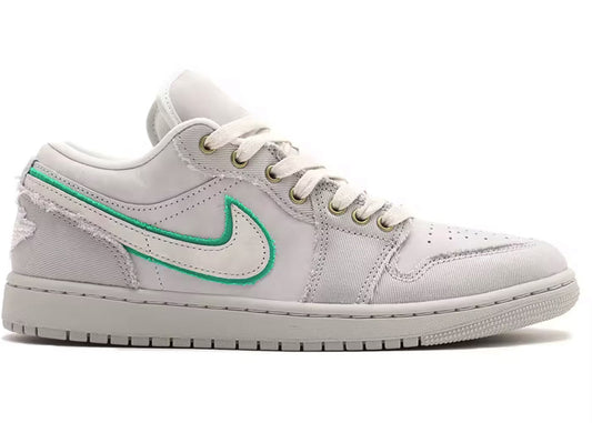 Air Jordan 1 Low SE Distressed Light Smoke Grey - Volt Kickz