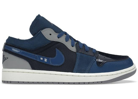 Jordan 1 Low SE Craft Obsidian French Blue Ashen Slate White - Volt Kickz