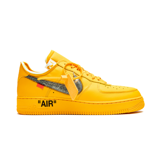Nike Air force 1 Low Off White University Gold Metallic Silver - Volt Kickz
