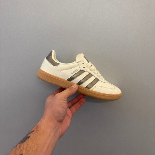 Adidas Samba Og Off White Cyber Metallic White (Pronta Entrega) - Volt Kickz