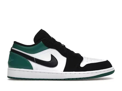 Jordan 1 Low White Black Mystic Green - Volt Kickz